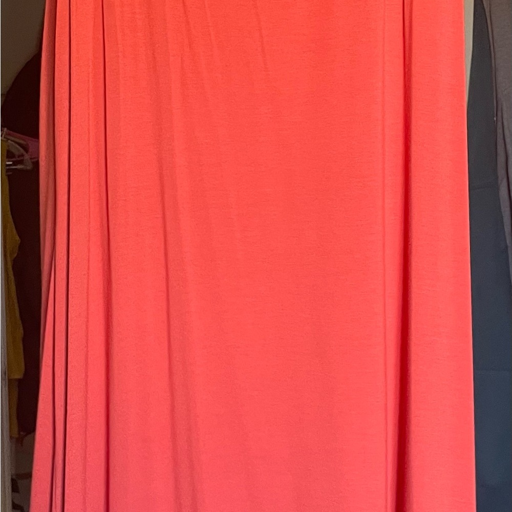 Elegant Coral  cotton dress
